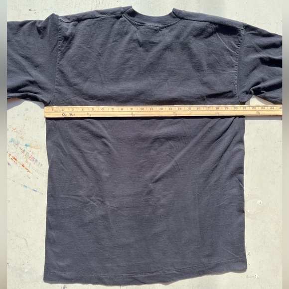 Men's Vintage Stonehenge T-Shirt Black Spell-Out L Single Stitch UK Aliens HOLE - Picture 12 of 15